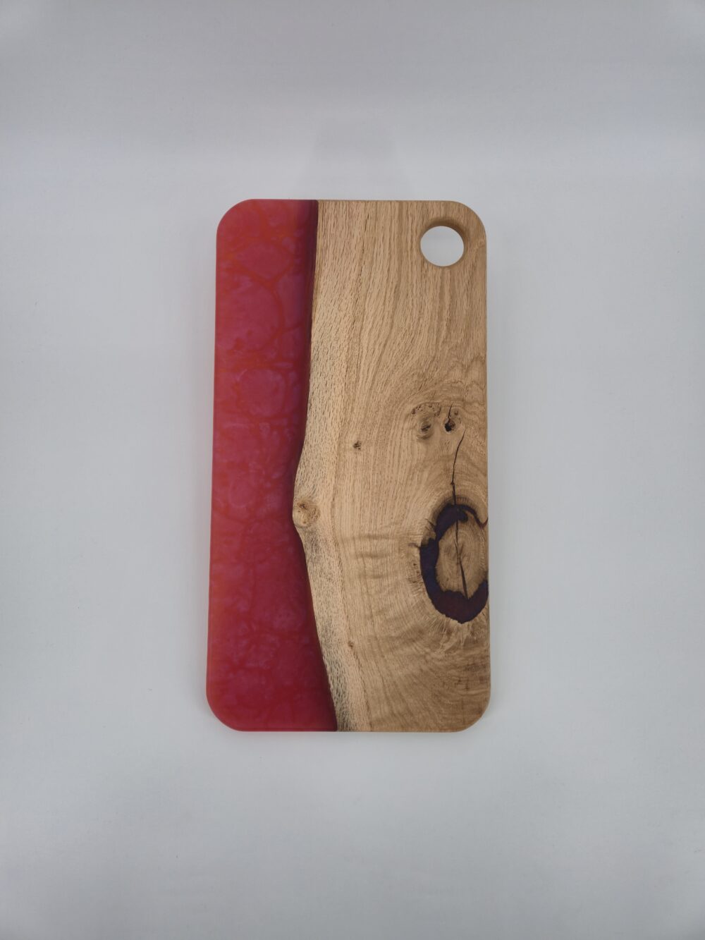 Borrelplank eiken/roze groot