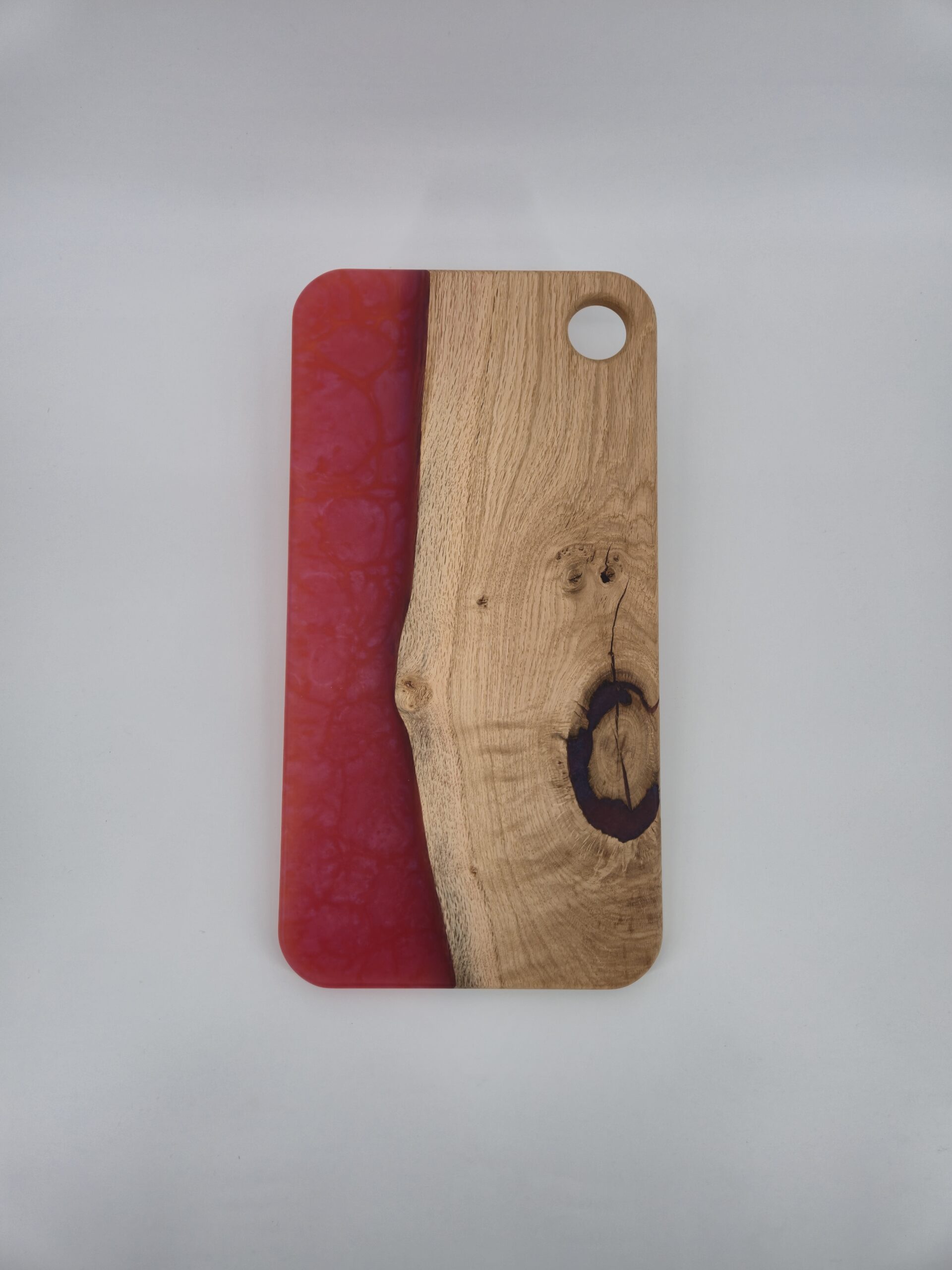 Borrelplank eiken/roze groot